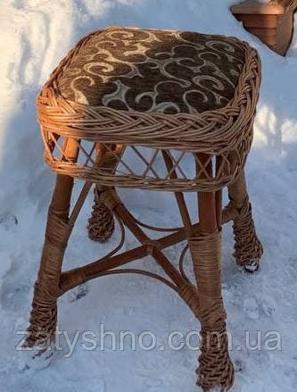 Табуретка из лозы с мягким сидением Киев - изображение 2