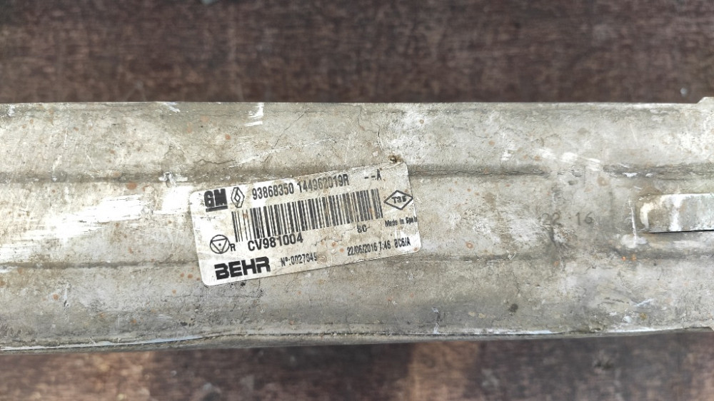 Радіатор інтеркулера Opel Vivaro B 1.6 dci 2014-2019 (144962019R) Ковель - изображение 2