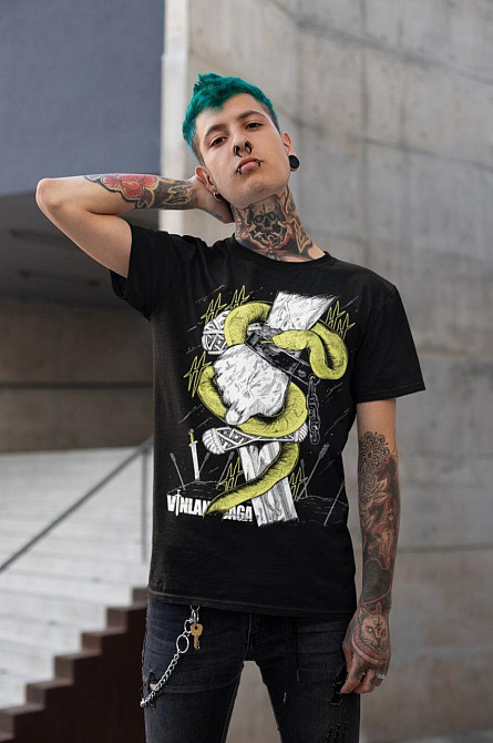 Футболка для мальчика аниме Винланд Сага Аниме Аскеладд оверсайз (рост от 165 до 180 ) Черний AnimeJ0515m Днепр - изображение 1