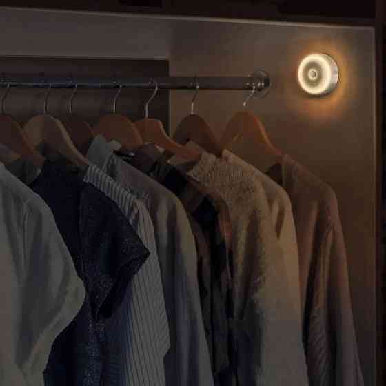 LED нічник ZYFYYDS з ІЧ датчиком руху та освітленості, магнітним кріпленням, акумулятором і зарядкою micro-USB, холодне світло Николаев