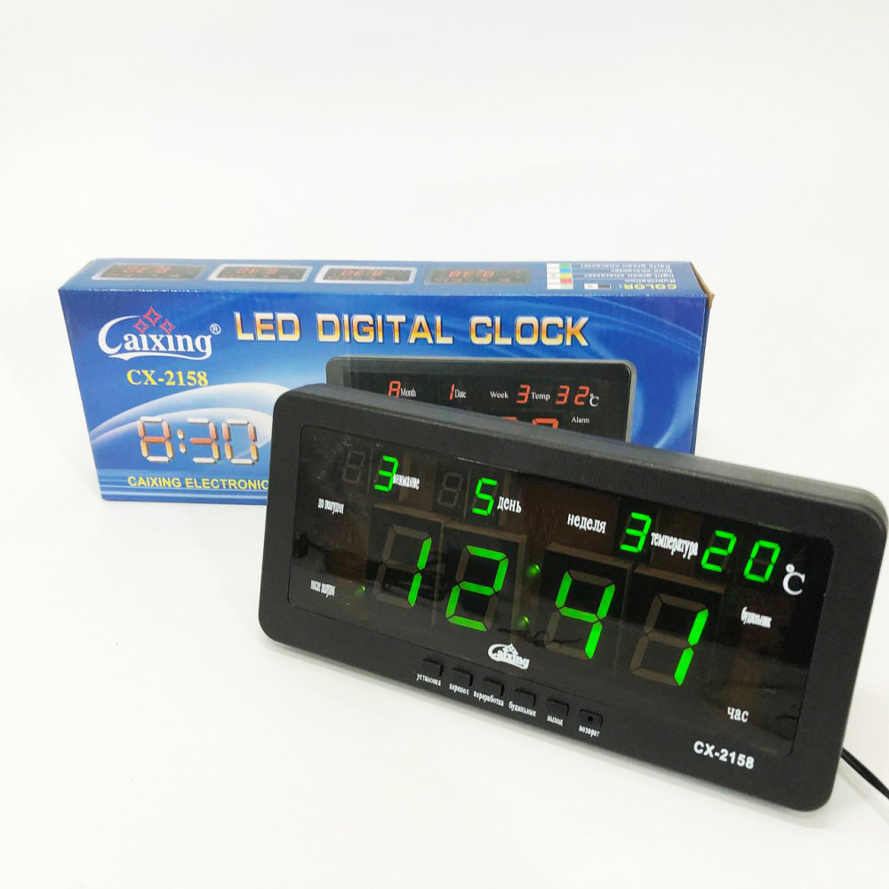 Электронные часы VST Caixing CX-2158, Умные настольные часы светодиодные настольные хорошие QG-75 Львов - изображение 10