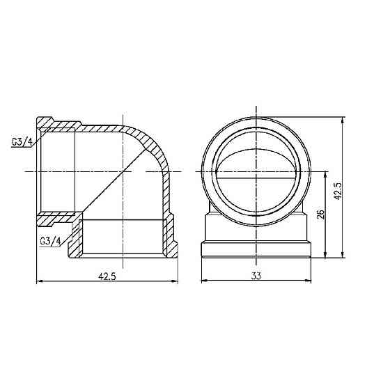 Куточок Thermo Alliance Forte 3/4" ВВ SF36820 Київ