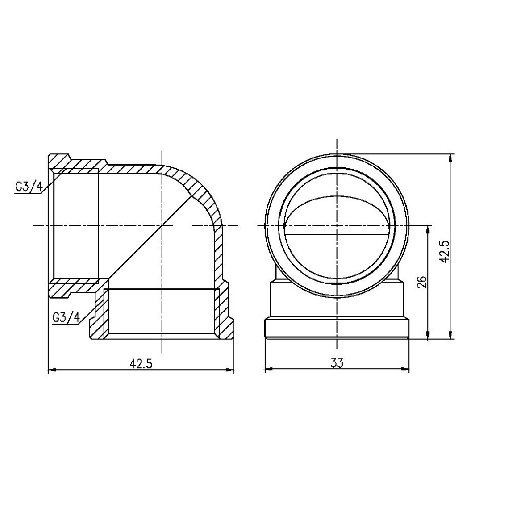 Уголок Thermo Alliance Forte 3/4