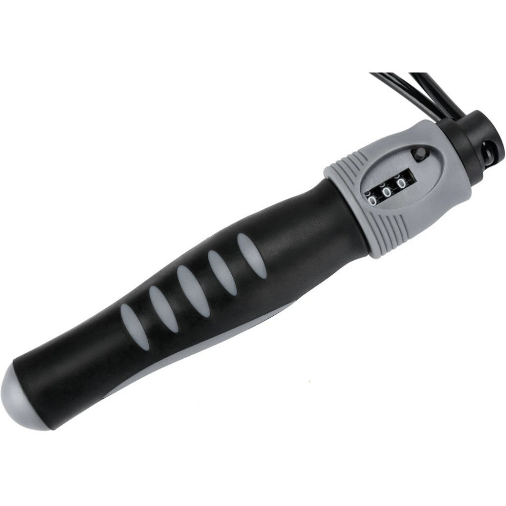 Скакалка со счетчиком PowerPlay 4215 Jump Rope With Counter Черно/Серая 2.75 см. Киев - изображение 3
