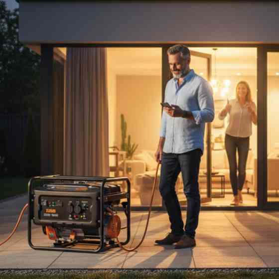 Генератор 3 кВт 220 В бензиновий однофазний ручний запуск надійний Одеса