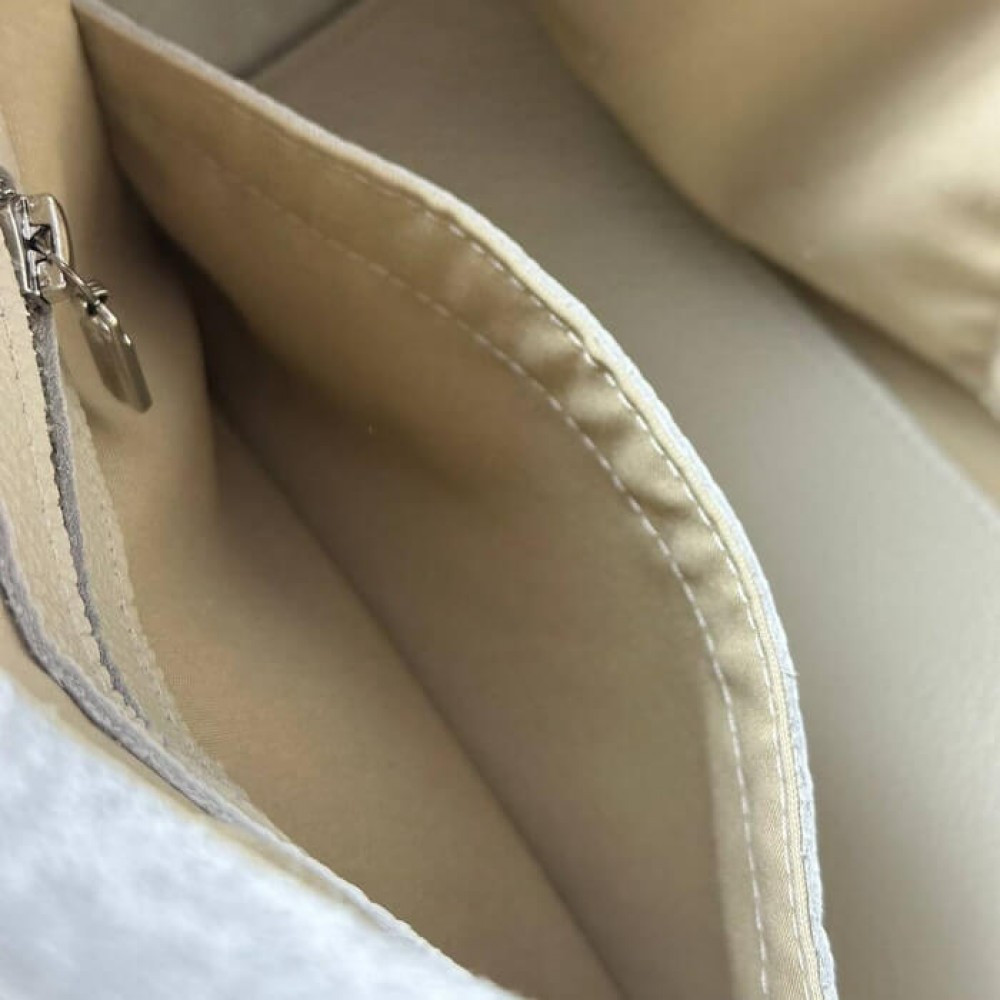 Сумка тоут жіноча шкіряна велика Юта Бежева 28*30*12 см, сумка шопер бежева стильна з кишенямиMasterSem Київ - фото 5