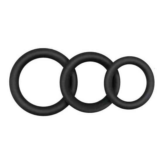 Набір ерекційних кілець (3 шт) - Гладкі - Чорний Вінниця