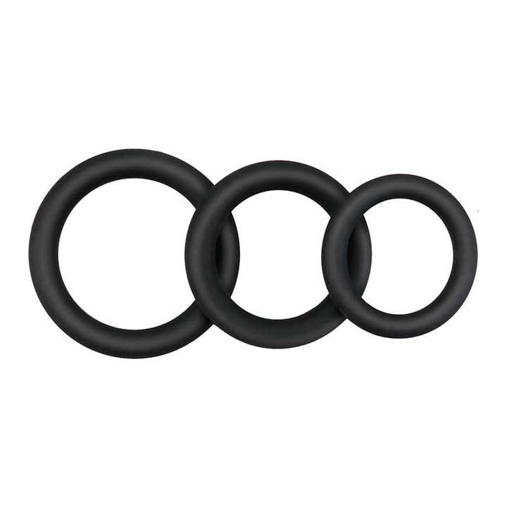 Набір ерекційних кілець (3 шт) - Гладкі - Чорний Вінниця - фото 6