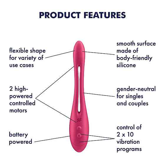 Універсальний гнучкий вібратор для пар Satisfyer Elastic Game Battery Series Sex Aura Київ