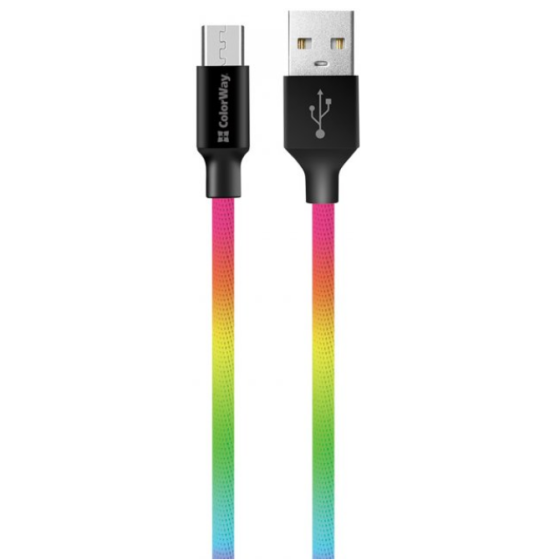 Кабель USB MicroUSB ColorWay CW-CBUM017-MC 2,4A 1м різнокольоровий Житомир