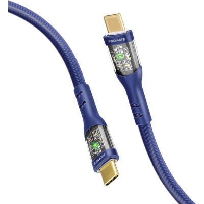 Дата кабель USB-C to USB-C transline-cc200.navy Promate (transline-cc200.navy) Вінниця - фото 1
