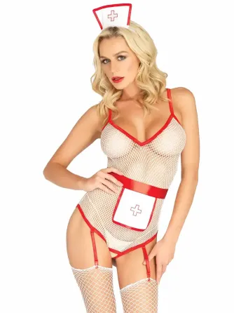 Костюм медсестри Leg Avenue Roleplay TLC Nurse One size White Львів