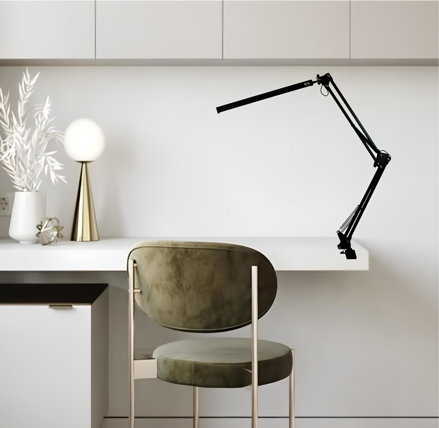 LED светильник на струбцине FocusPro 11Вт, черный Днепр - изображение 4