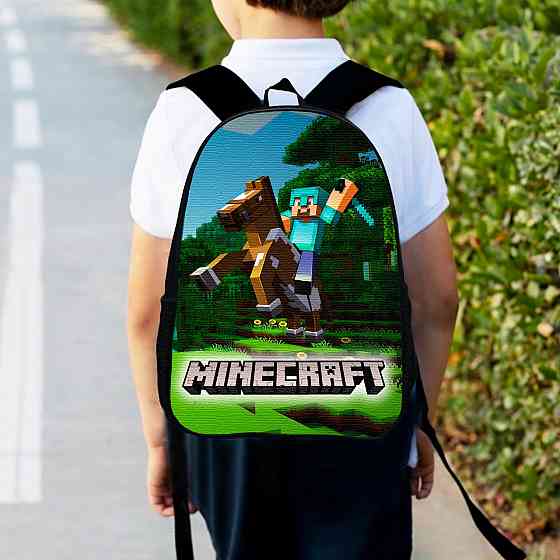Рюкзак дитячий майнкрафт "Minecraft" 34х27см, міський ранець для хлопчика з принтом (00185) Київ