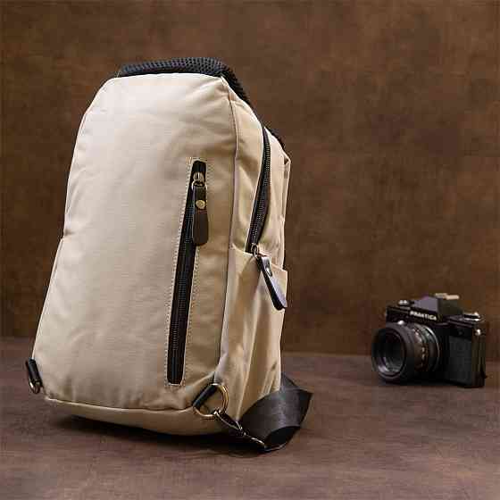 Сумка через плече нейлон Vintage 20631 Світло-сіра Київ