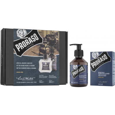 Набір косметики Proraso Azur Lime для бороди Шампунь 200 мл + Бальзам 100 мл (8004395007363) Вінниця - фото 1