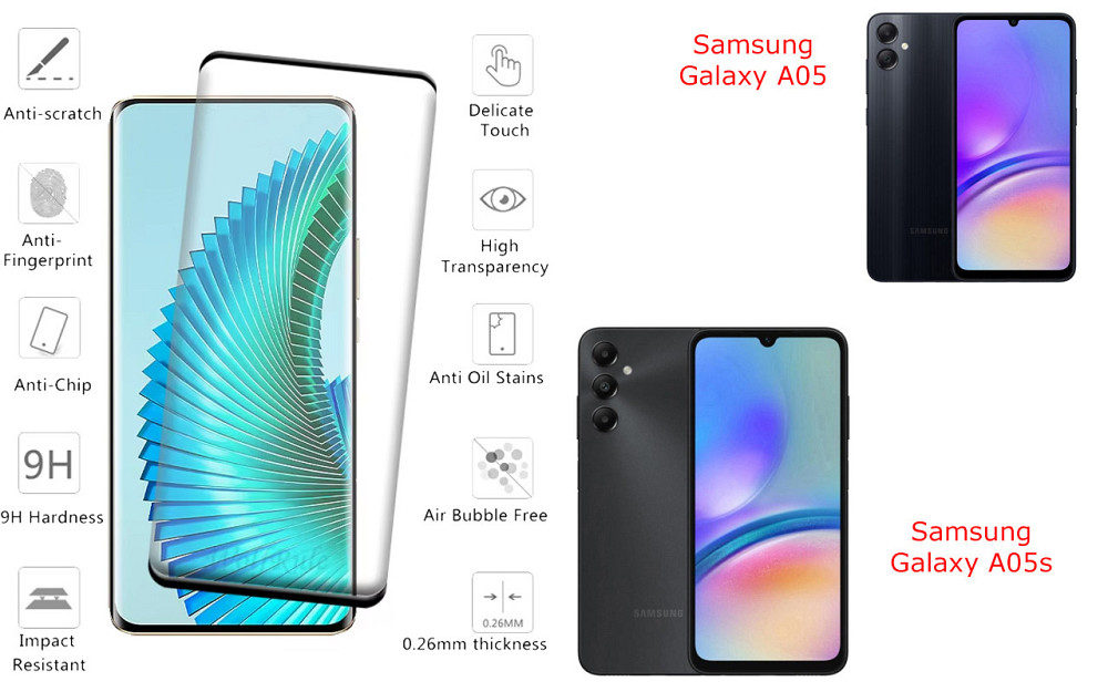 Захисне скло HyperGlass Pro для Samsung Galaxy A05, Galaxy A05s – максимальна чутливість та захист Київ - фото 2