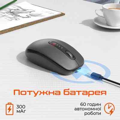 Мишка Meetion BTM100R Wireless/Bluetooth Black (MT-BTM100R-A) Вінниця