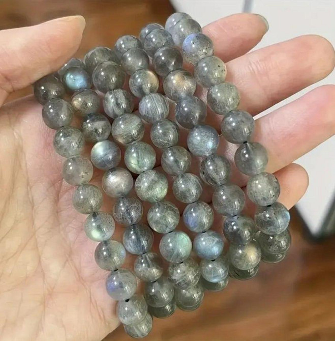 Браслет из лабрадорита – натуральный камень, 8 мм Киев - изображение 4
