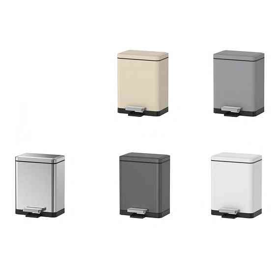 Прямоугольное мусорное ведро Koer TC-010306-07 6 л с мягким закрыванием графит Харьков