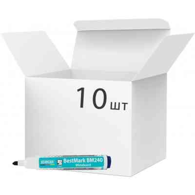 Маркер Stanger для сухостираемых досок, 1-3 мм синий 10 шт (MARKER-BOASTM240BL10) Винница