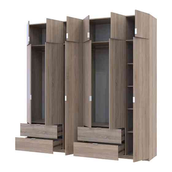 Шкаф для одежды Doros Лукас Дуб сонома 3+3 ДСП 240х50х240 DRS-011703 (42005107) Львов