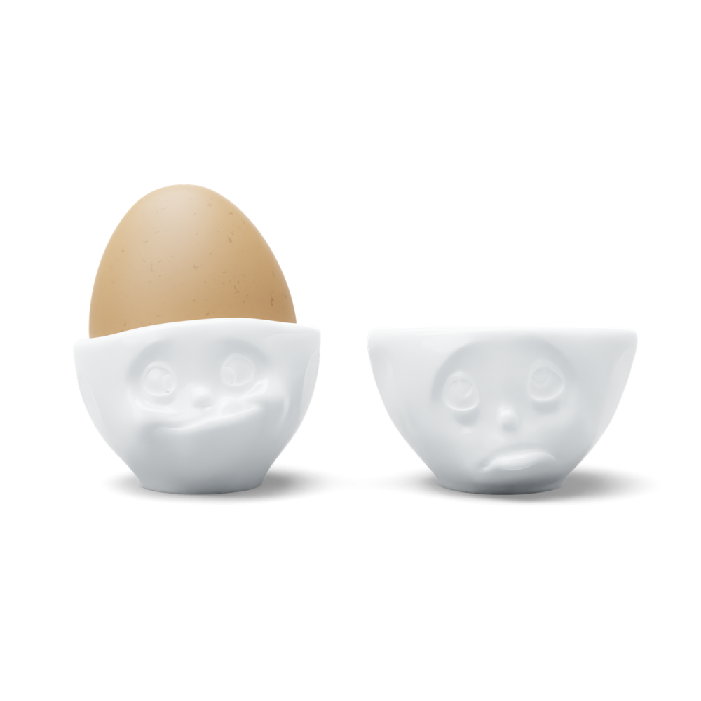 Набор подставок для яиц Tassen Пожалуйста! и Лакомый (2 шт.) фарфор Белый Киев - изображение 1