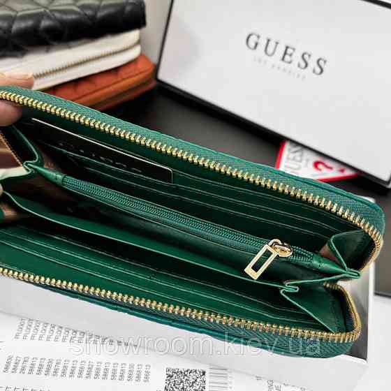 Жіночий гаманець на змійці Guess (7870) зелений Київ