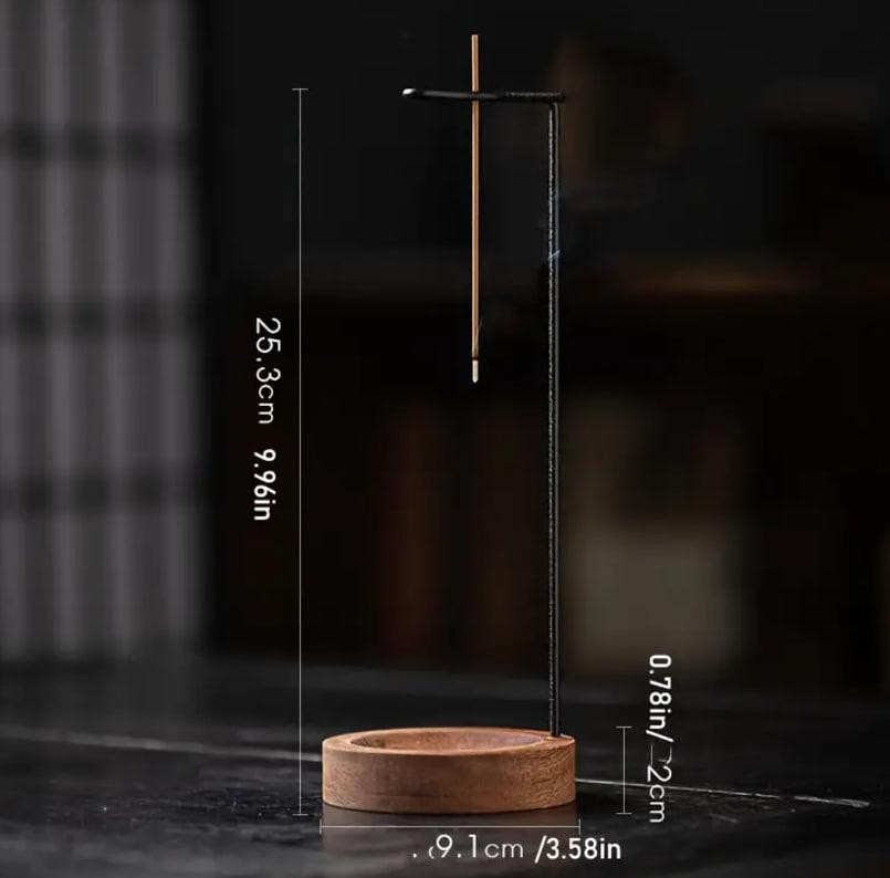 Декоративна дерев'яна підставка для аромапаличок. Тримач для пахощів в стилі Дзен з піддоном для зол Київ - фото 7