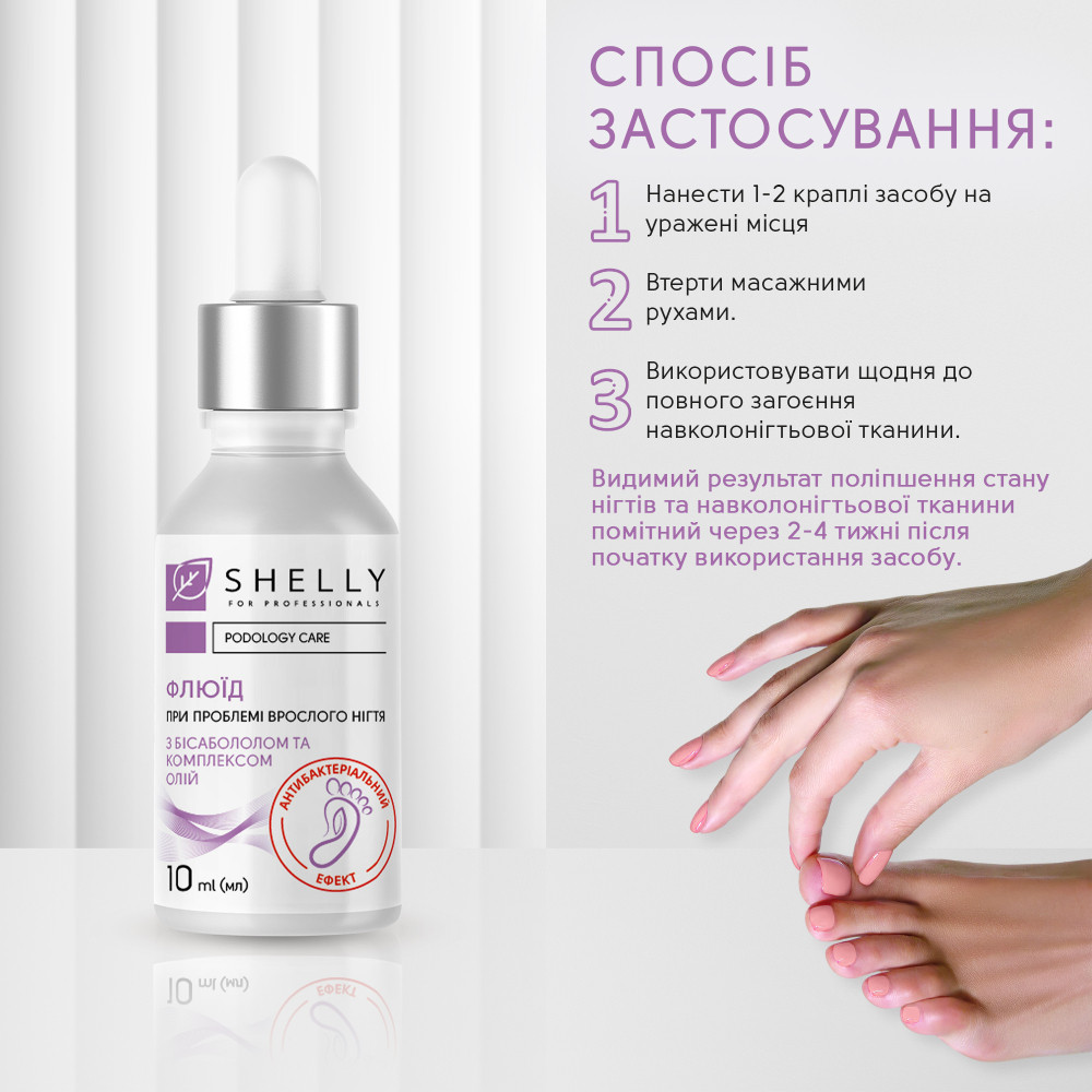 Флюїд при проблемі врослого нігтя з антибактеріальним ефектом Shelly 10 мл Київ - фото 8