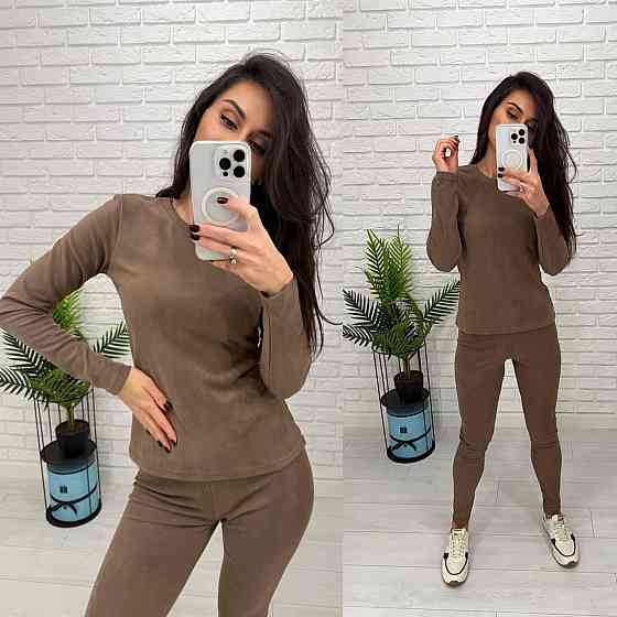 Жіночий теплий термо костюм з трикотажу пума Моко, L-XL Одеса