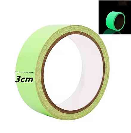 Люмінесцентна наклейка смужка 3 см на 300 см салатовий Київ