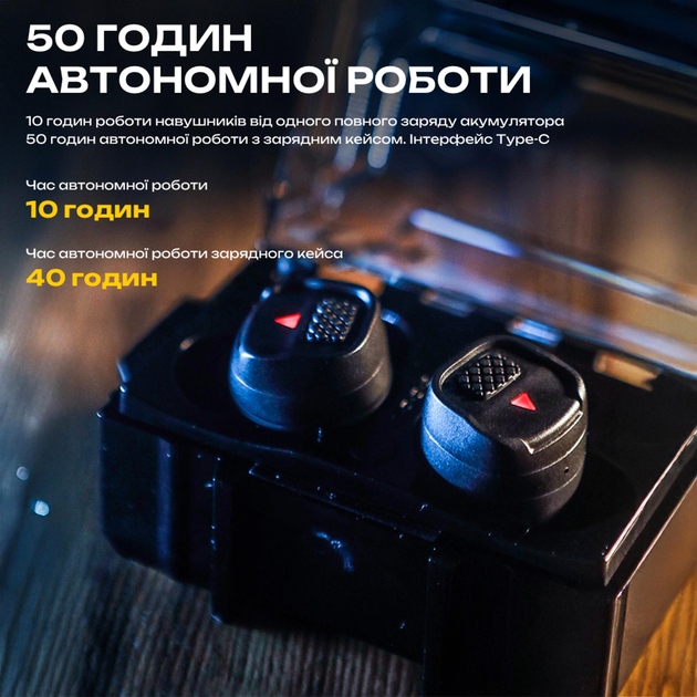 Беруші активні Earmor M20T Pro NRR 30 Оливковий Вінниця - фото 8
