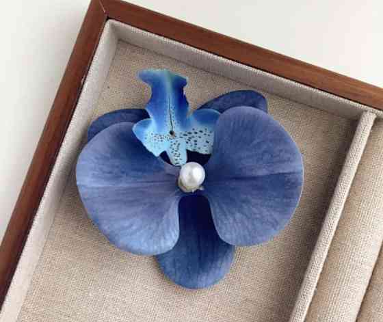 Затискач для волосся Орхідея Синій Сміла