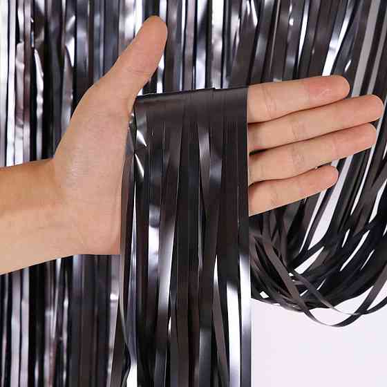 Дождик для фотозоны матовый 1 м на 1 м черный Киев