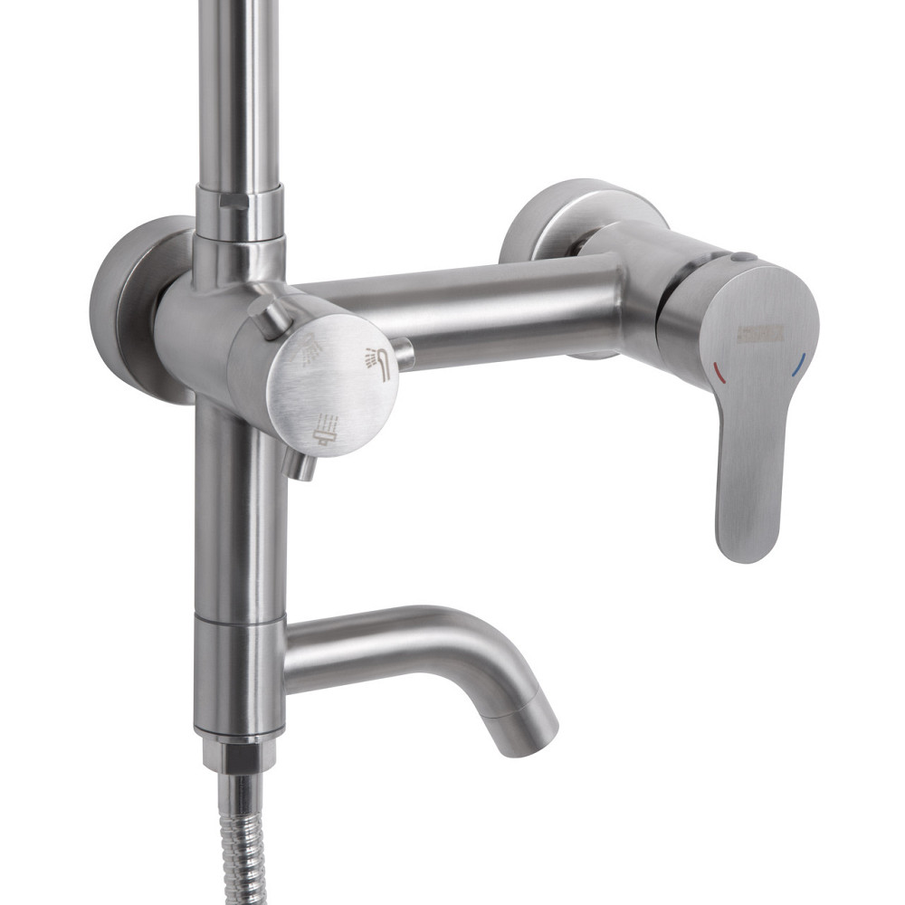 Душевая система универсальная Brinex Pure 1030 на 3 потребителя Nickel BRIPUR1030NKL Киев - изображение 14