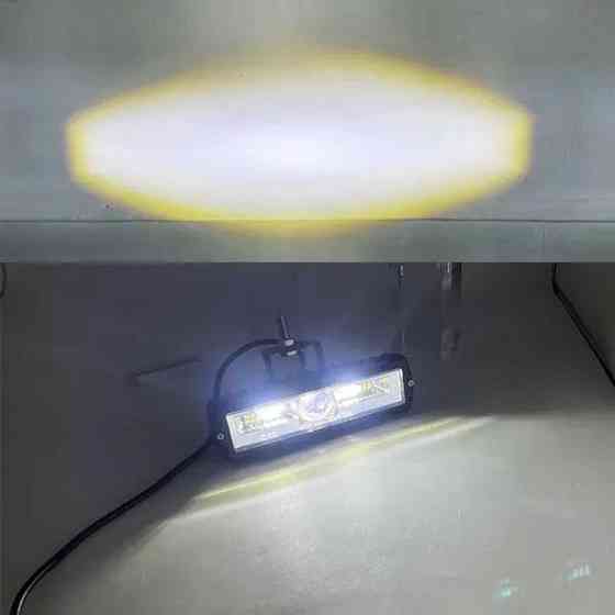 Светодиодная фара StarLight HP-GZD-301-01 ближний+дальний (белый+желтый) + DRL 12/24V Харьков