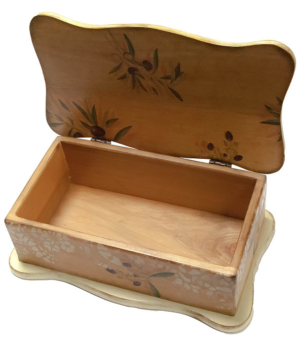 Скринька дерев'яна з фігурною кришкою Оливки Київ - фото 2