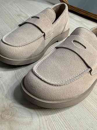 Туфлі жіночі Hengji 588-5 замшеві лофери бежеві, 36, 23 см Київ