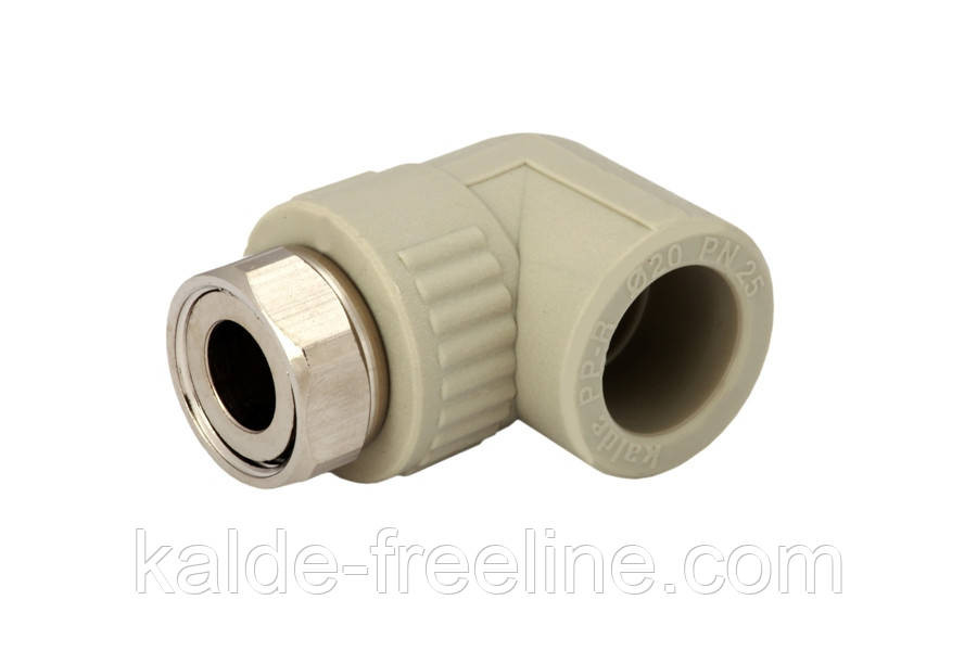 Коліно (Кут) з накидною гайкою КНГ ∅ 25х3/4" Харків - фото 1