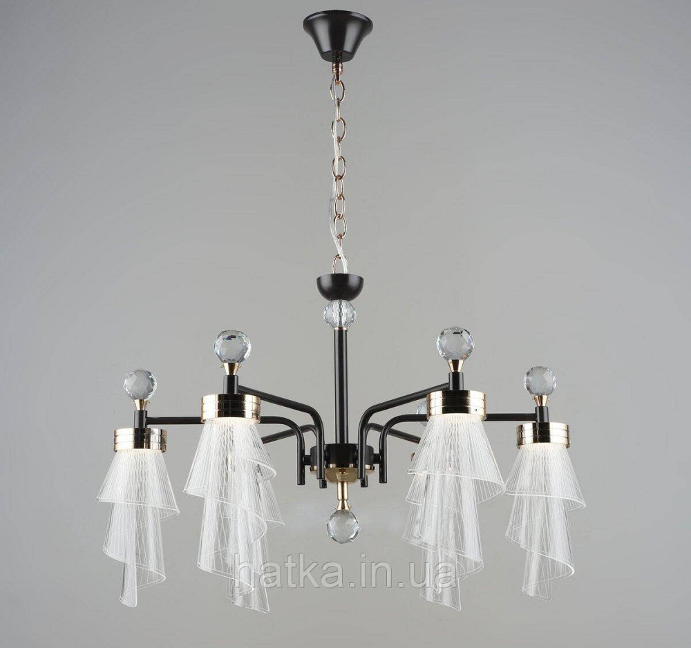 Люстра підвісна класична Sirius B NH6172/6 COFFEE+FGD 72W Київ - фото 1