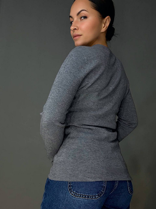 Светр жіночий A-N 2403 водолазка гольф базовий з круглим горлом, сірий, one size Київ - фото 10