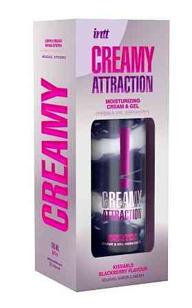 Зволожувальний крем-гель 2в1 Intt Creamy Attraction Blackberry 100мл для всього тіла, смак ожини Sex Aura Київ
