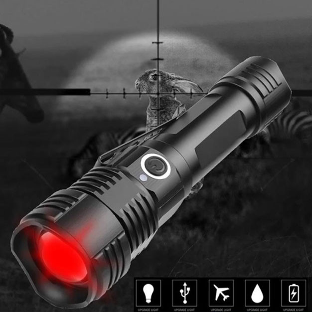 Фонарик police оригинал PLD-11-4XPE(RGB), Ручной аварийный фонарь, Алюминиевый фонарь 18650 PZ-54 Львов - изображение 5