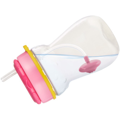 Поильник-непроливайка Canpol babies со складной силиконовой трубочкой и утяжелением 350 мл Котик Розовый (56/521) Винница - изображение 4