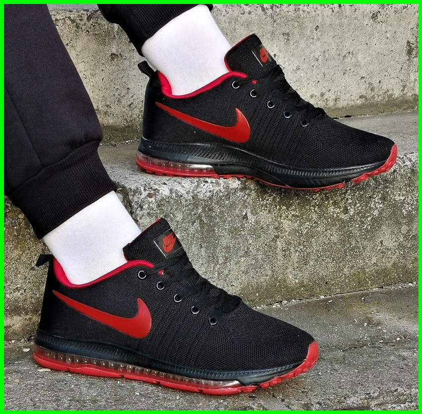 Кроссовки Nike 97 Черные Мужские Красные с Амортизацией Балоном Найк (размеры: 45) Днепр - изображение 4
