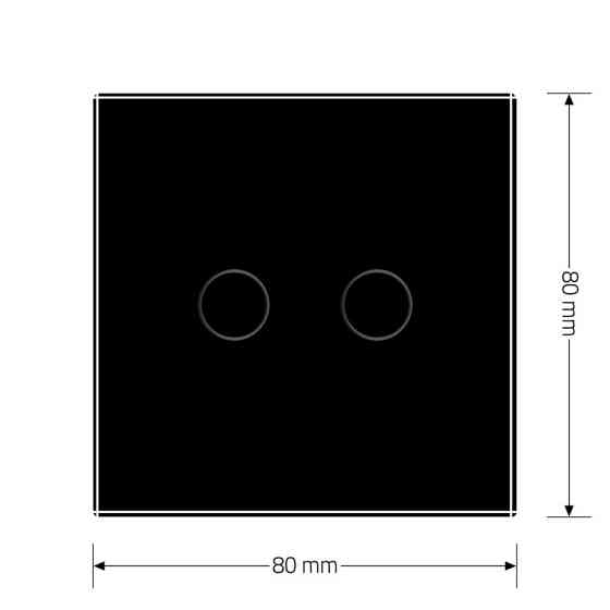 LIVOLO Розумний сенсорний Wi-Fi вимикач 2 сенсора LIVOLO чорний матове скло Коломыя