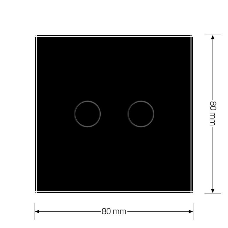 LIVOLO Розумний сенсорний Wi-Fi вимикач 2 сенсора LIVOLO чорний матове скло Коломия - фото 6