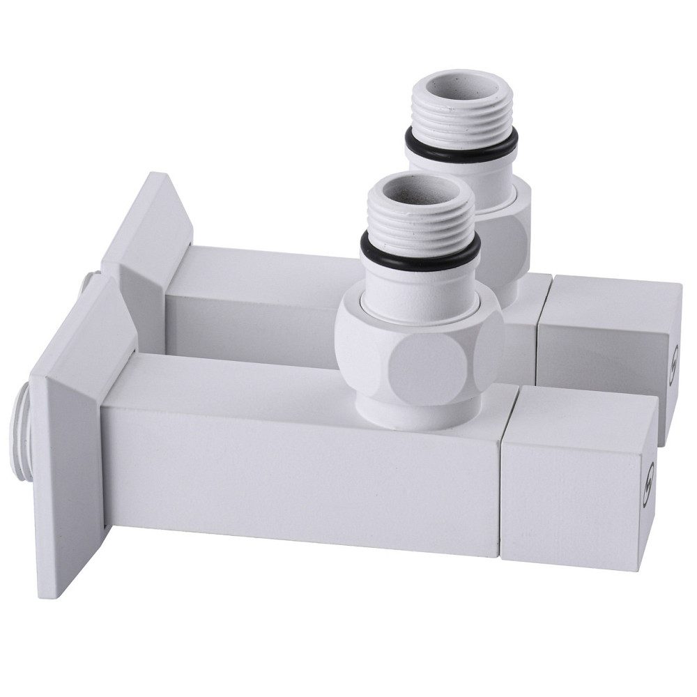 Набір Кран напівоборотний кутовий з американкою SOLOMON LUX 1/2″ CUBE WHITE 8888 (1уп) (000021914) Київ - фото 1