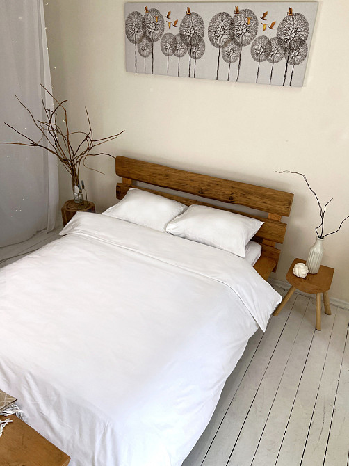 Сатиновий комплект постільної білизни Ideal Textile двохспальний євро білий Чернівці - фото 2